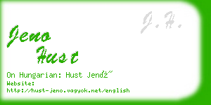 jeno hust business card